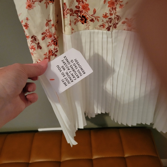 Asos Twill Corset Mini Dress With Lace Up & Pleated Skirt Floral Pink White 14 - Picture 5 of 16